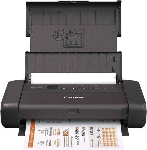 Portable Colour Inkjet Printer Black | Wi-Fi USB Compact Travel A4