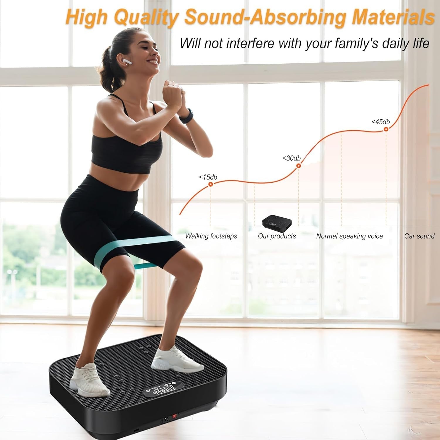 Black Vibration Plate Exercise Machine Weight Loss Lymphatic Drainage 99 Speeds