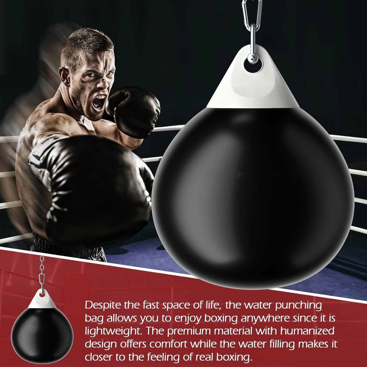 Water Filled Punching Bag Aqua Boxing MMA Training Quiet Impact