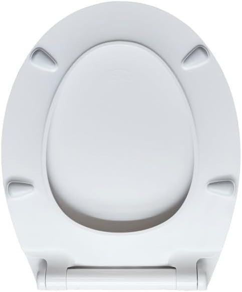 Slim Soft Close Toilet Seat Antibacterial Click & Clean White