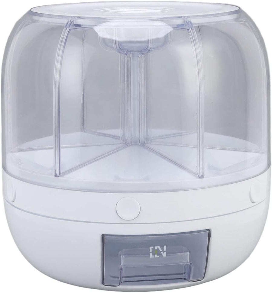 10KG Rice Dispenser 6 Grid Grain Storage Container PP Kitchen Organizer