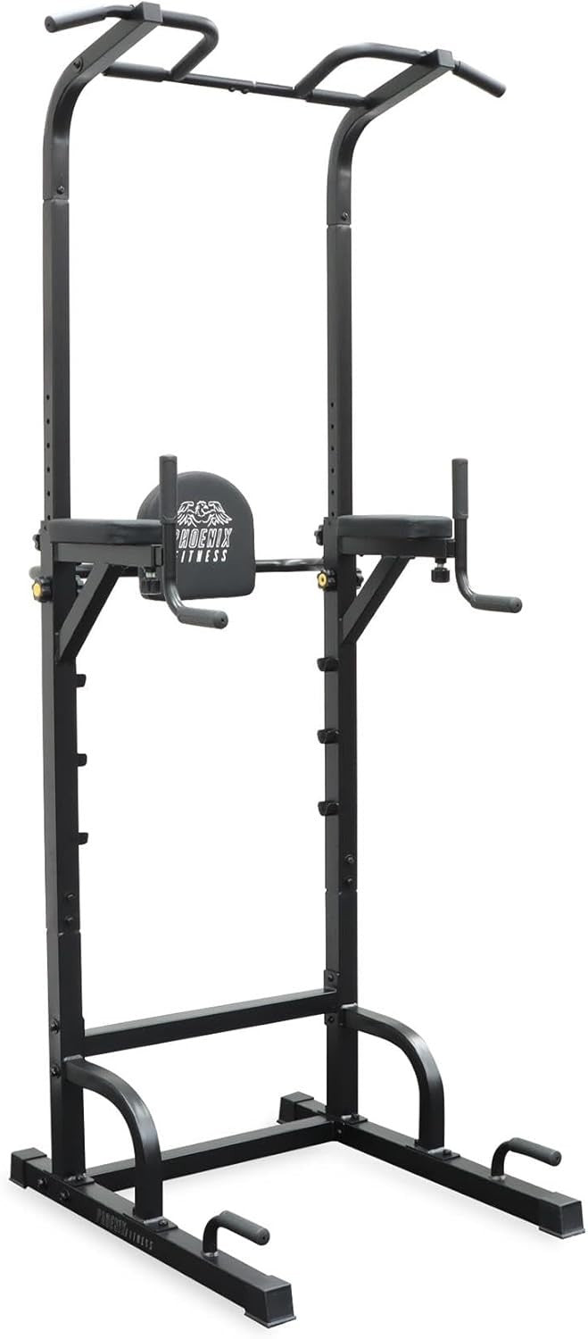 Adjustable Power Tower Pull Up Dip Station Home Gym Strength Rack