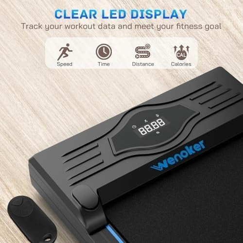 Compact Under Desk Walking Treadmill with LED Display & Remote Control