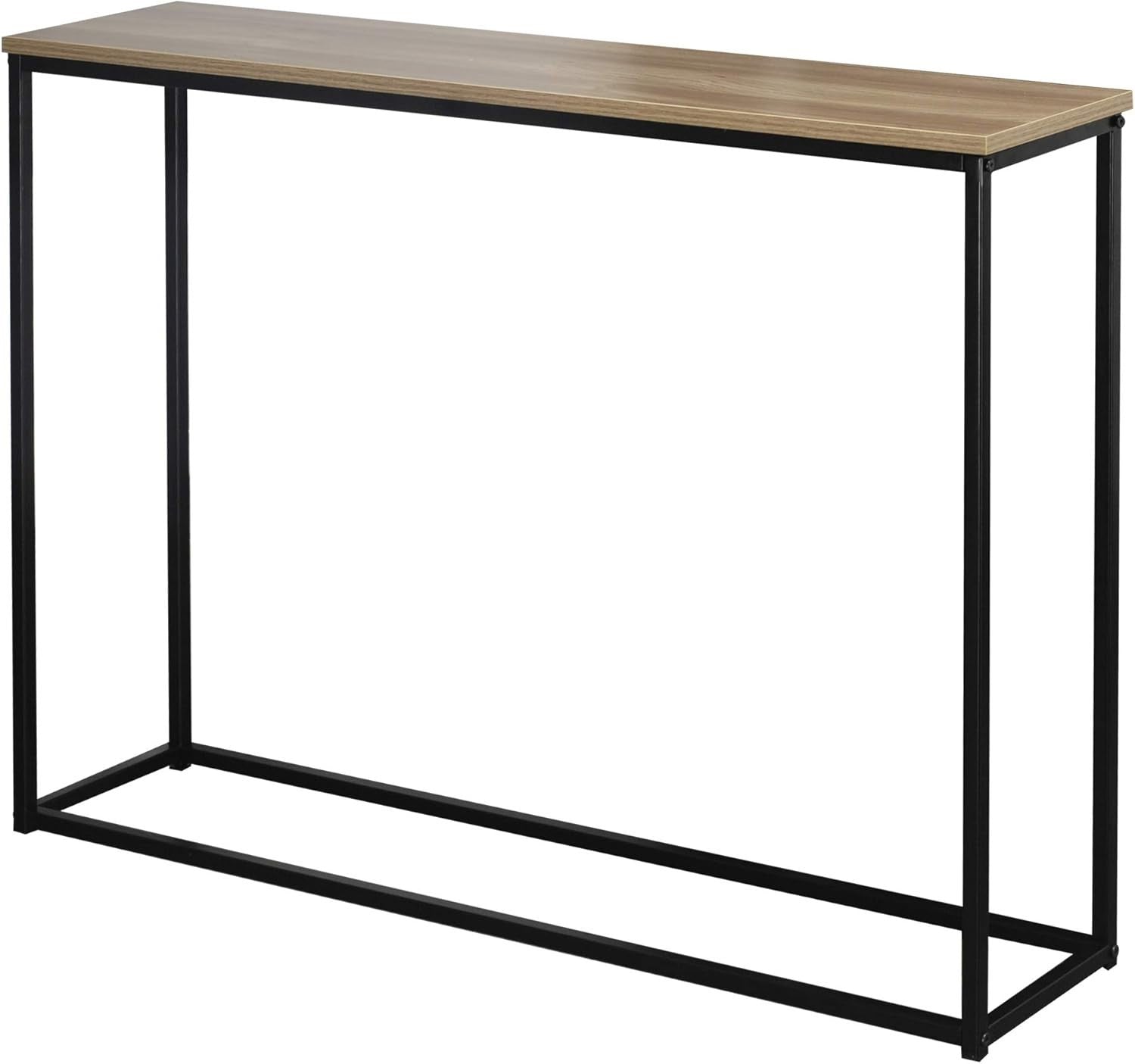 Sleek Oak Wooden Console Table with Metal Legs – Durable & Modern Hallway Furnit