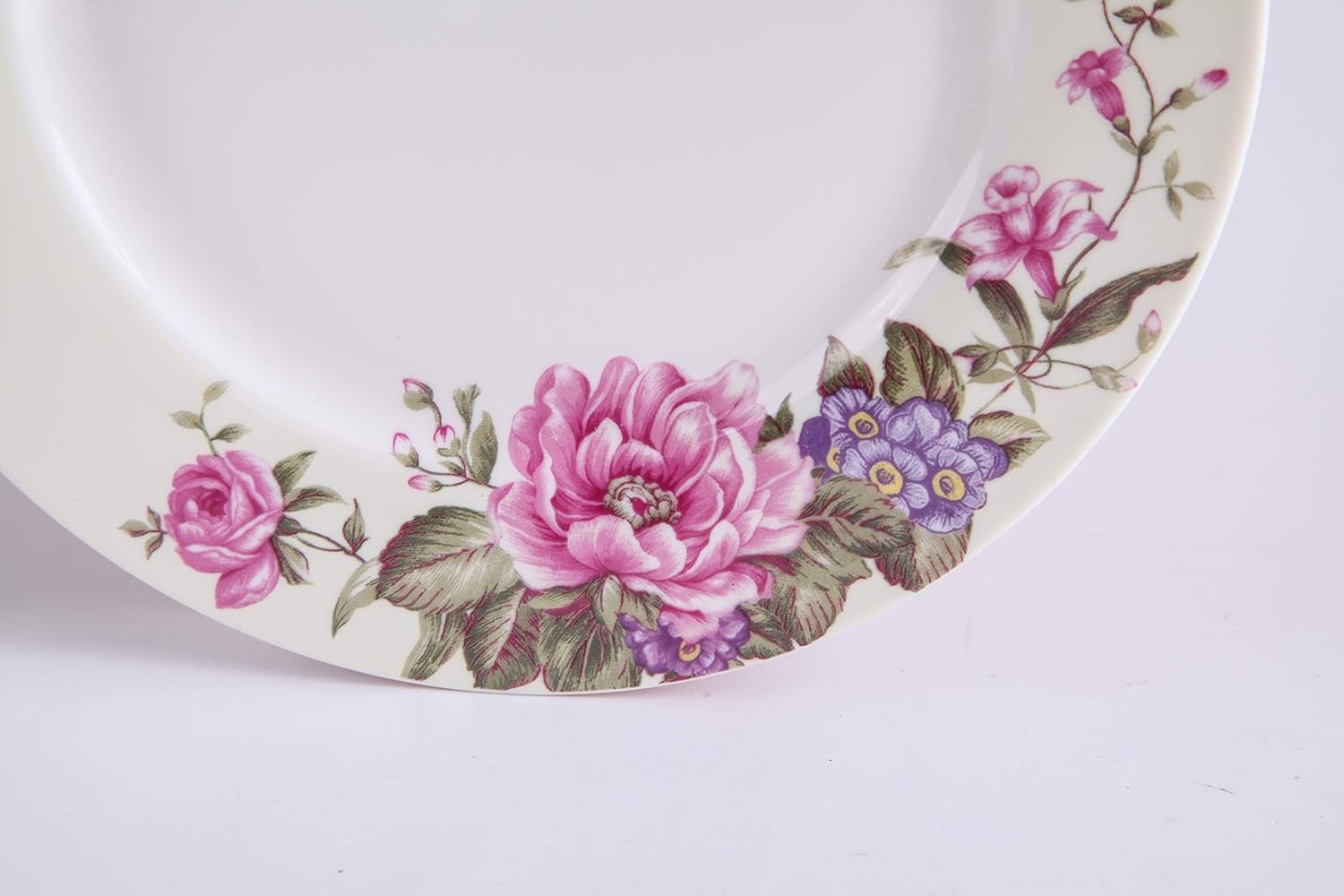 Vintage Floral Dessert Plates Set of 4 7in Shabby Chic Tea Cake Plates
