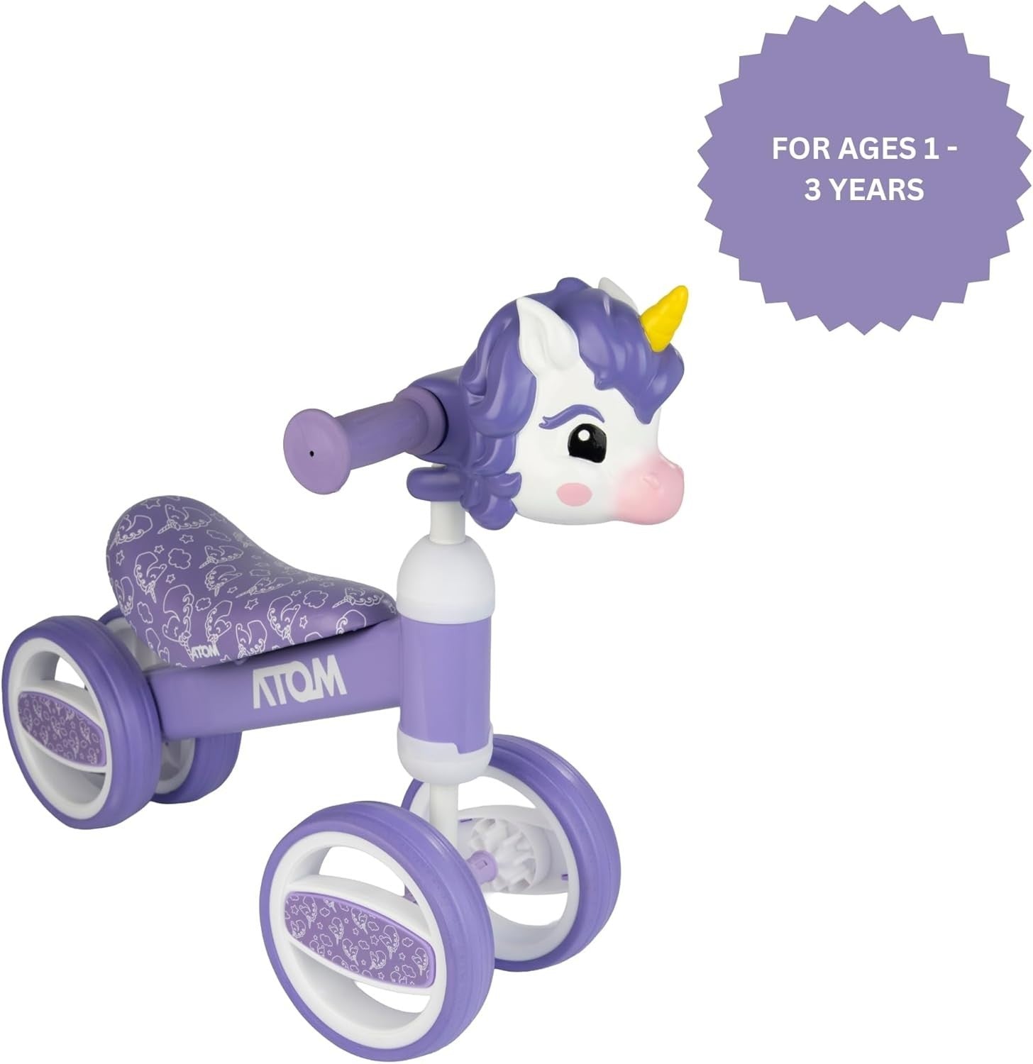 Toddler Balance Bike First Training Ride On 6in Wheels Age 1+ Purple