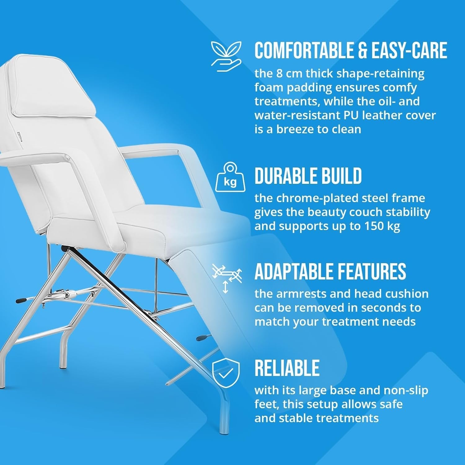 Adjustable Beauty Bed Massage & Tattoo Station Foldable Therapy Table