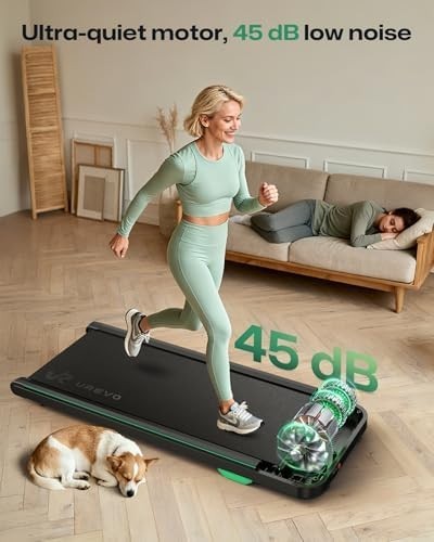 Black Under Desk Treadmill Walking Pad 1-6 km/h Home Office