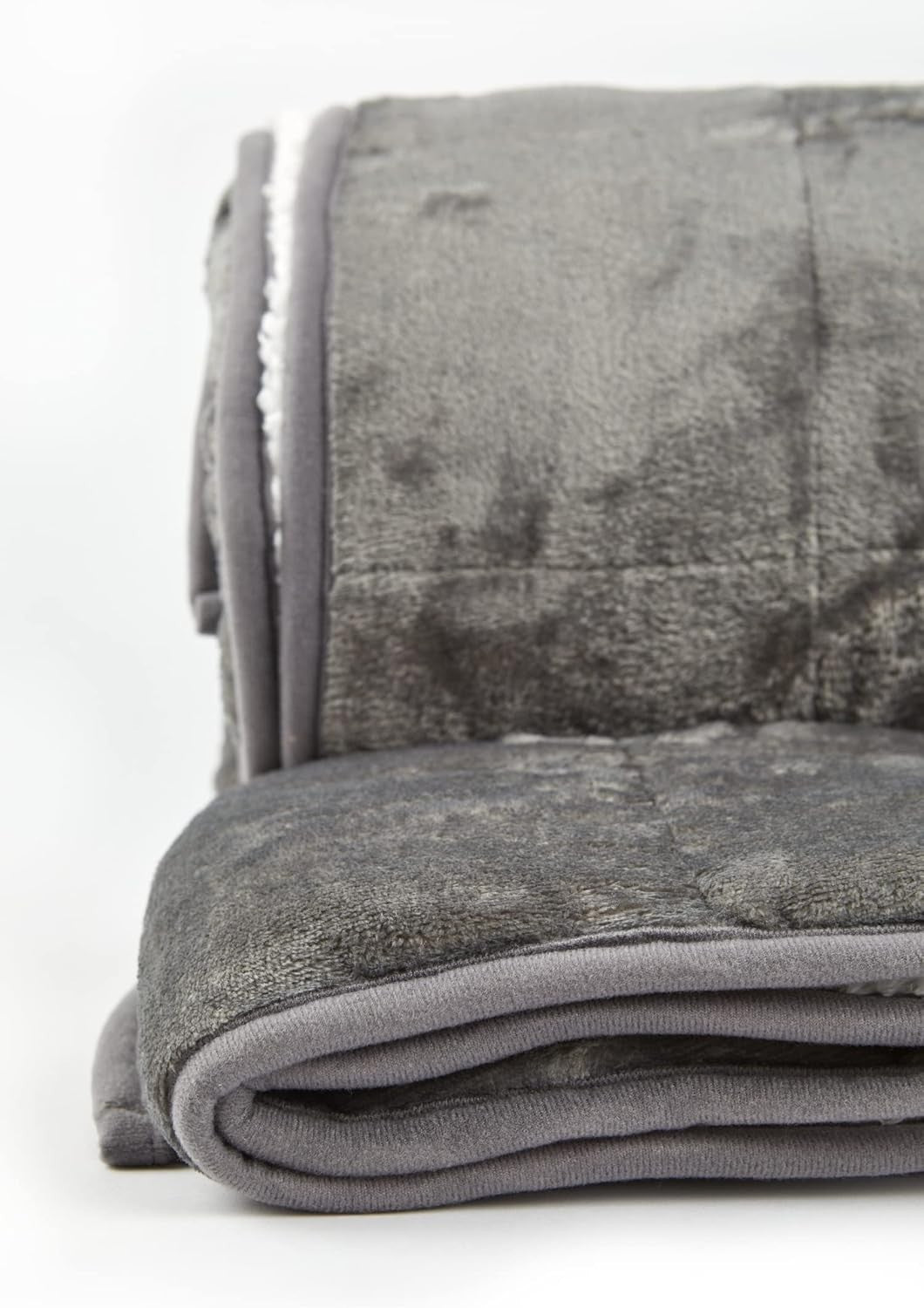 7kg Weighted Sherpa Blanket Grey 120x180cm for Twin/Full Bed Relaxation
