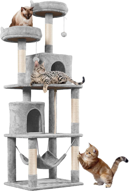 179cm Cat Tree Tower Multi Level Scratching Indoor Climber with Hammock