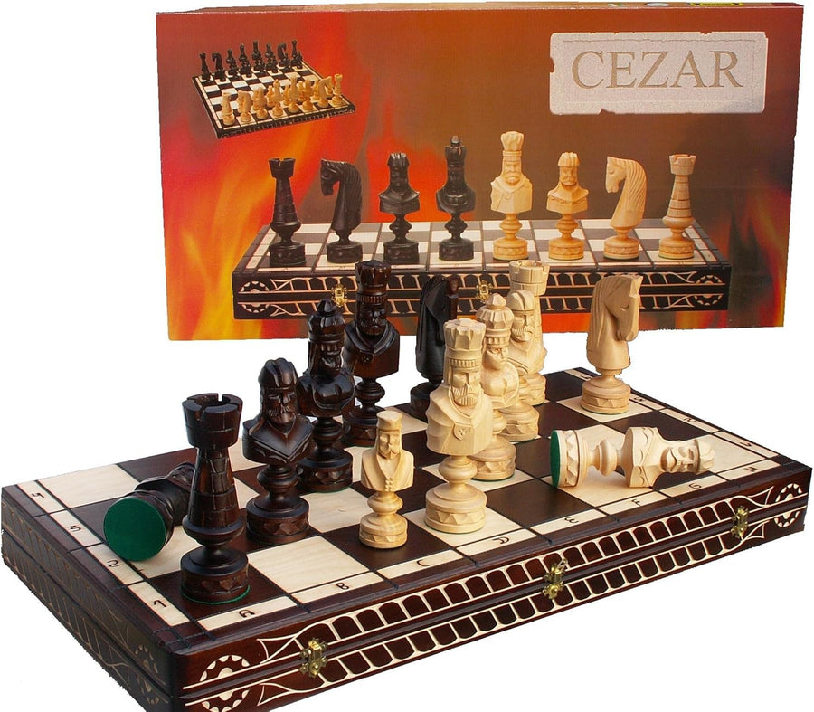 85cm Luxury Wooden Chess Set – Handcrafted Large Board & Carved Pieces