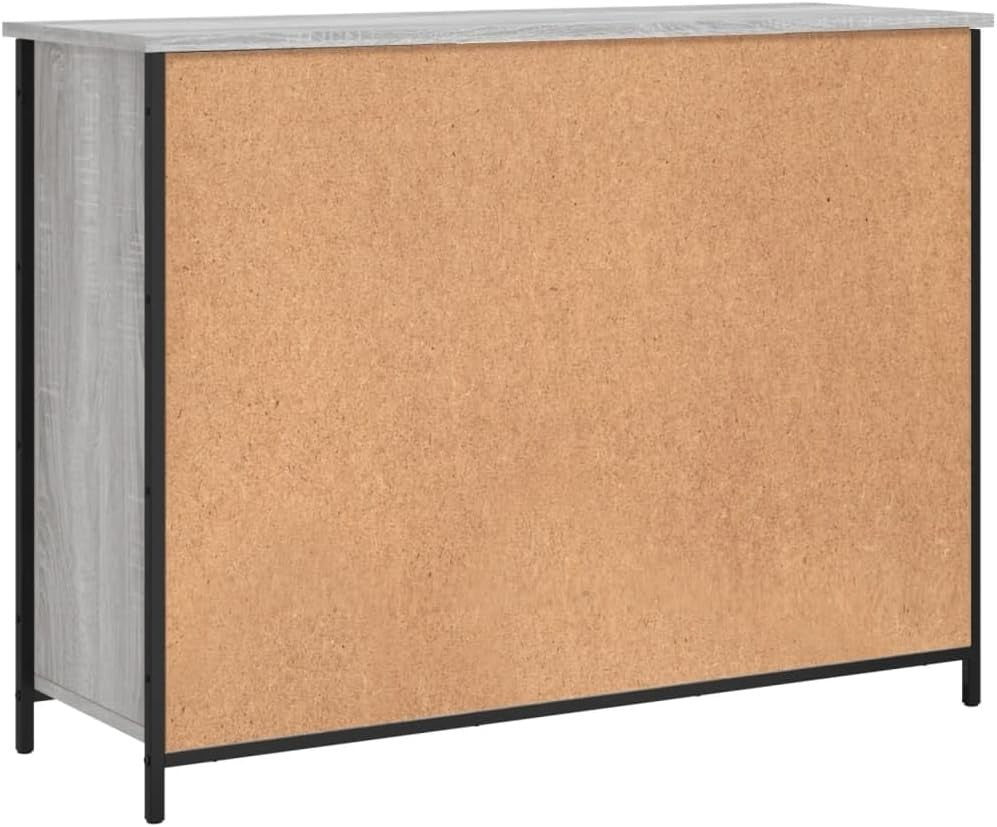 Modern Grey Sideboard Cabinet Storage Unit with Doors Shelves 100cm