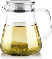 Glass Tea Maker Kettle 27oz Stovetop Safe Loose Leaf Tea Pot Filter