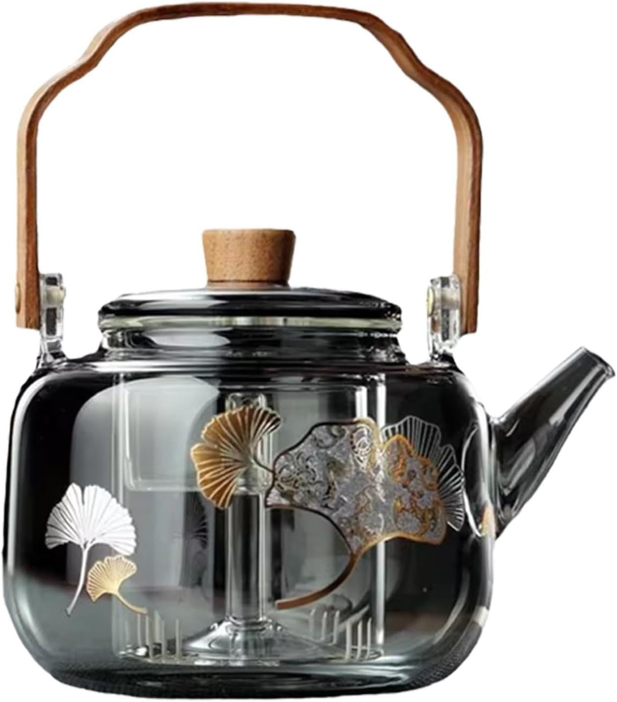 Borosilicate Glass Teapot with Removable Infuser Stovetop Tea Kettle