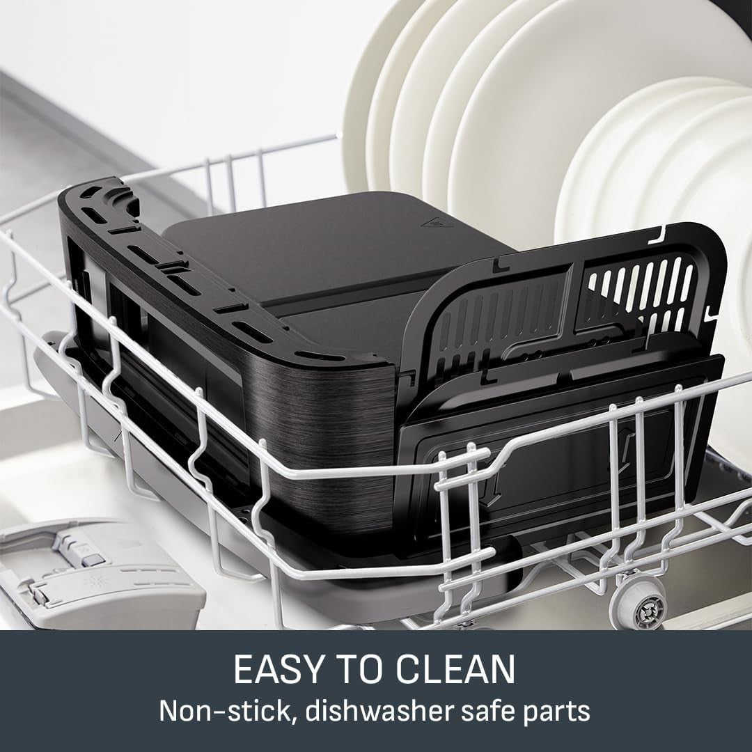 9L Dual Zone Air Fryer FlexCook Divider Extra Large Oven 7 Presets Energy Saving