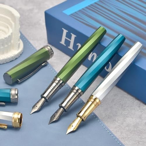 Luxury Fountain Pen Fine Soft Nib Titanium Metal Executive Gift Case