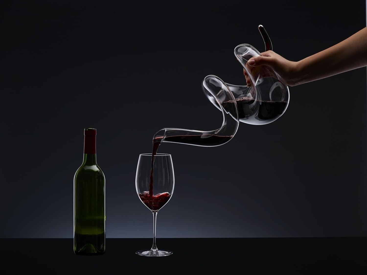 Luxury 1960ml Crystal Wine Decanter Boa Design Handmade Mouth-Blown Art Piece