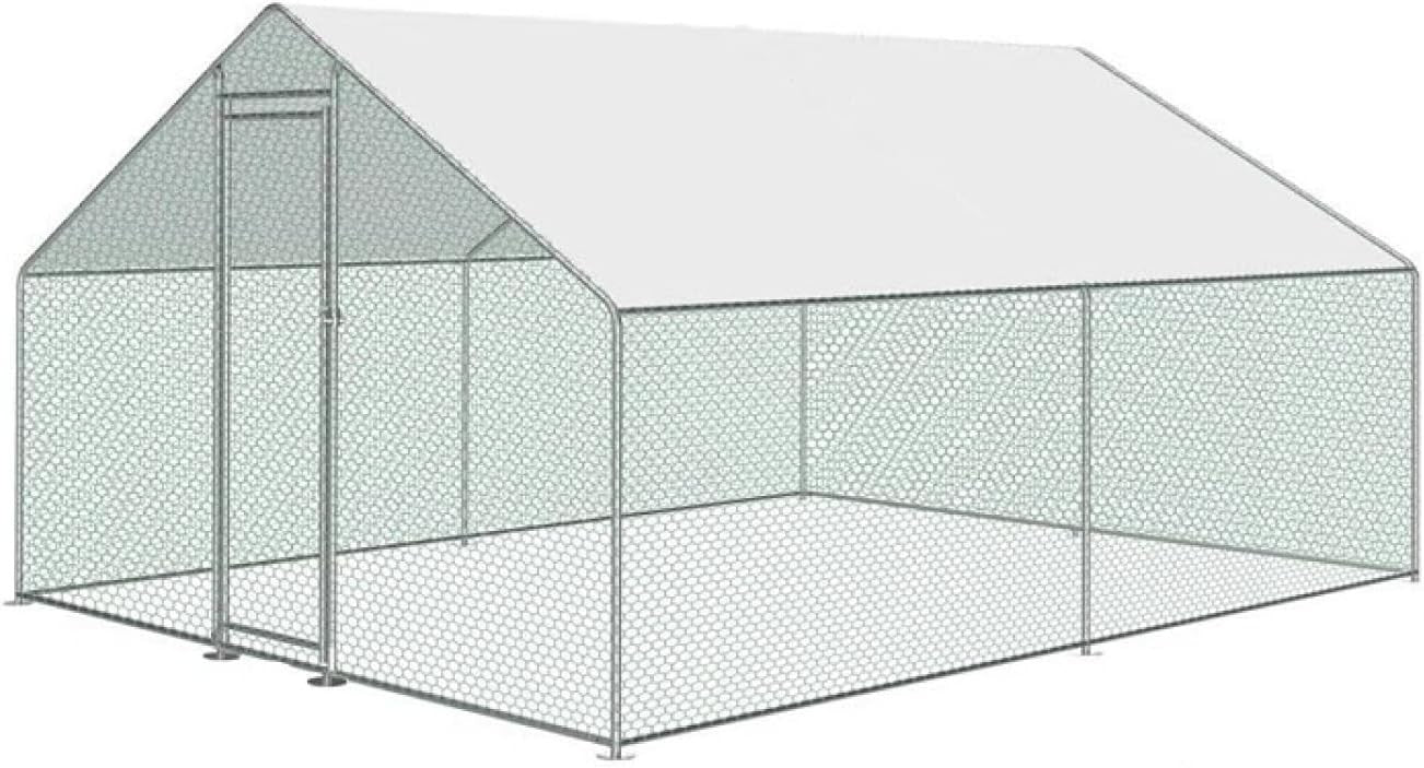 3x3m Walk In Chicken Run Large Metal Outdoor Enclosure Secure Pet Pen