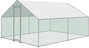 3x3m Walk In Chicken Run Large Metal Outdoor Enclosure Secure Pet Pen