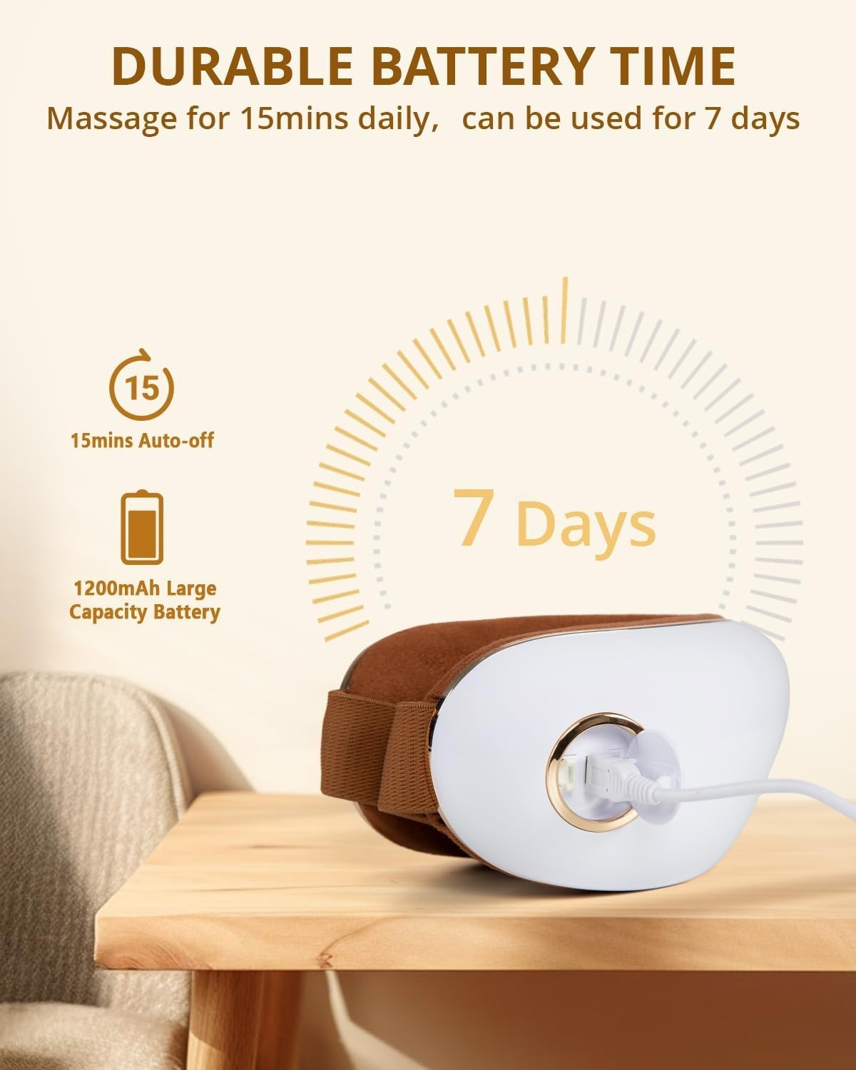 Heated Eye Massager Foldable Air Compression Vibration Mask