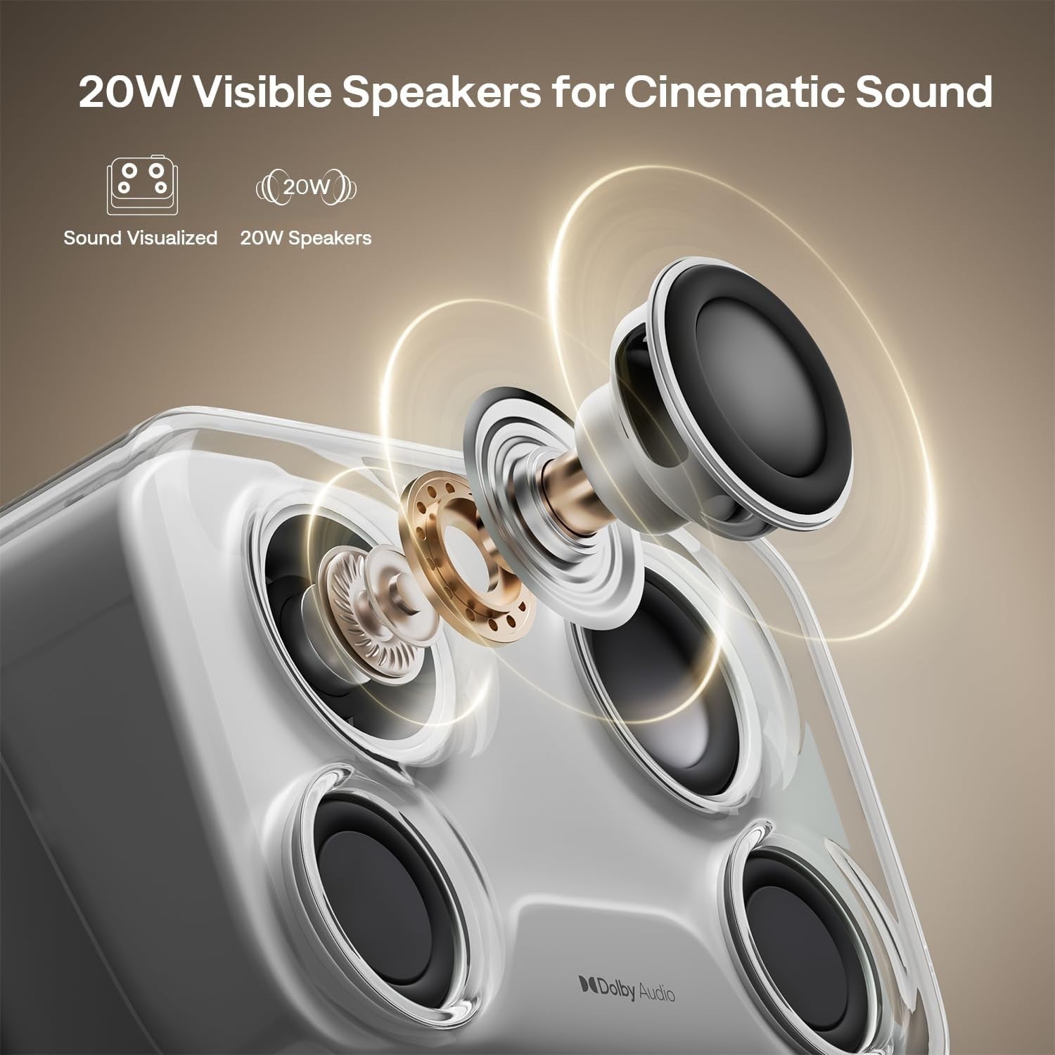 Google TV 1080P Projector 500 ANSI Dolby 20W WiFi Bluetooth 4K