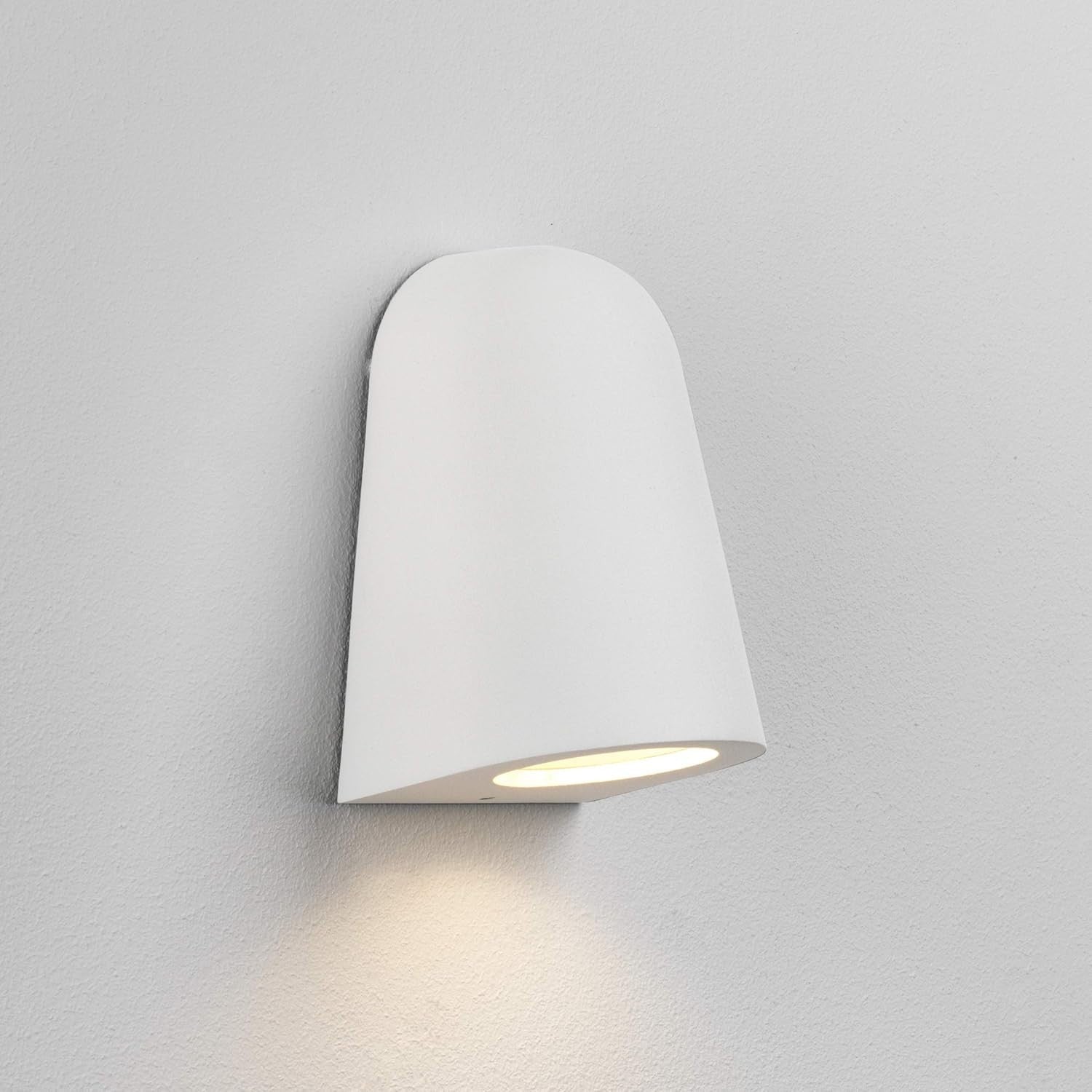 Waterproof Outdoor Wall Light Textured White Aluminum, Dimmable 6W LED