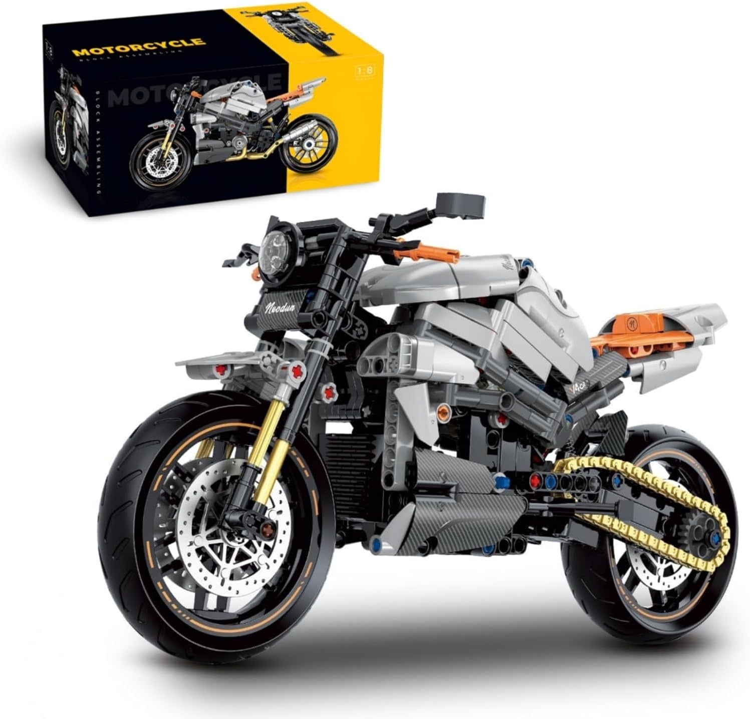 642pcs Motorcycle Building Blocks Kit - Creative Model Toy for Teens & Adults