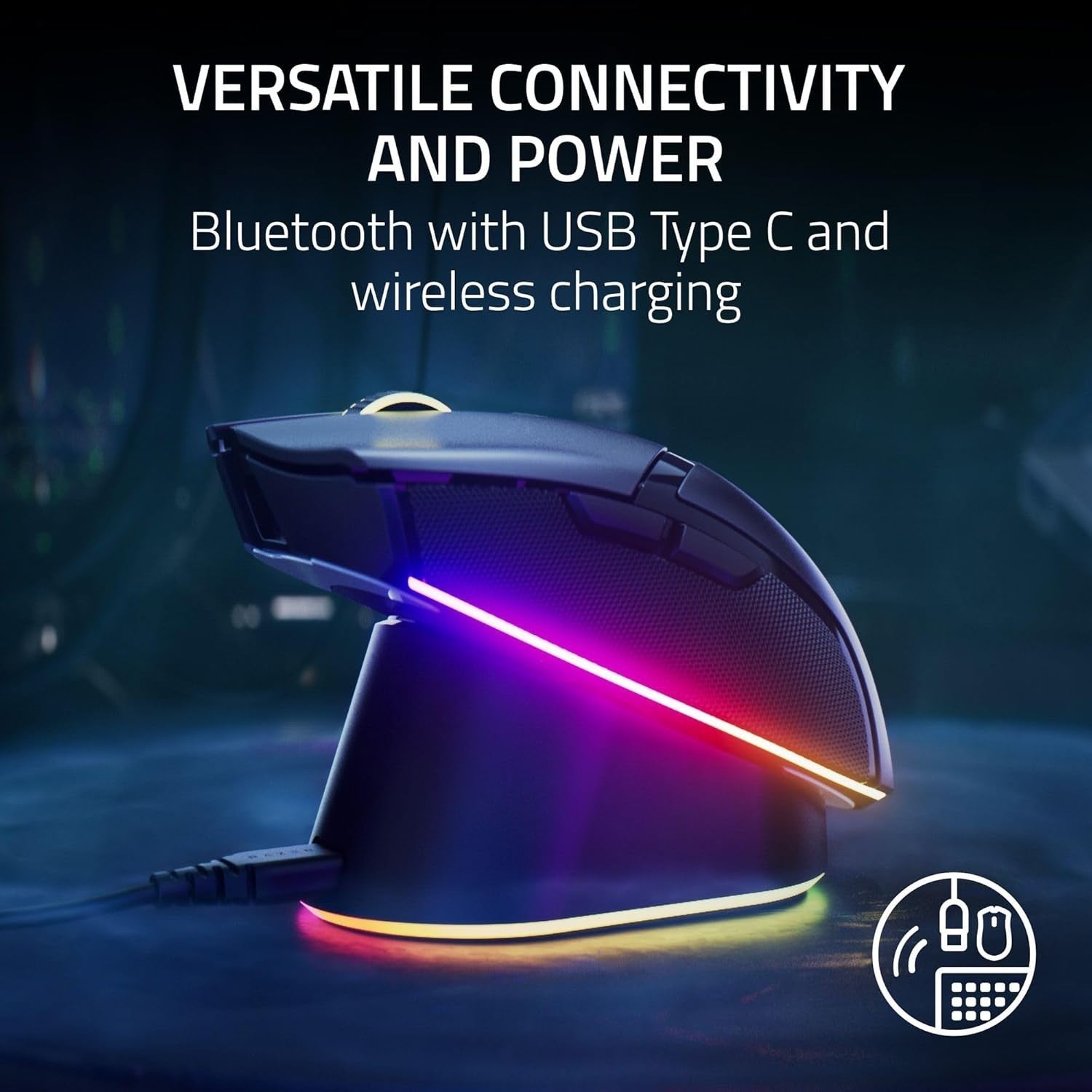 Wireless Gaming Mouse 30K DPI RGB 10 Buttons Pro Esports