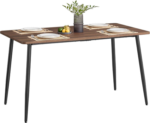 Walnut Dining Table 4-6 Seater 140cm Modern Heat-Resistant Quick Setup