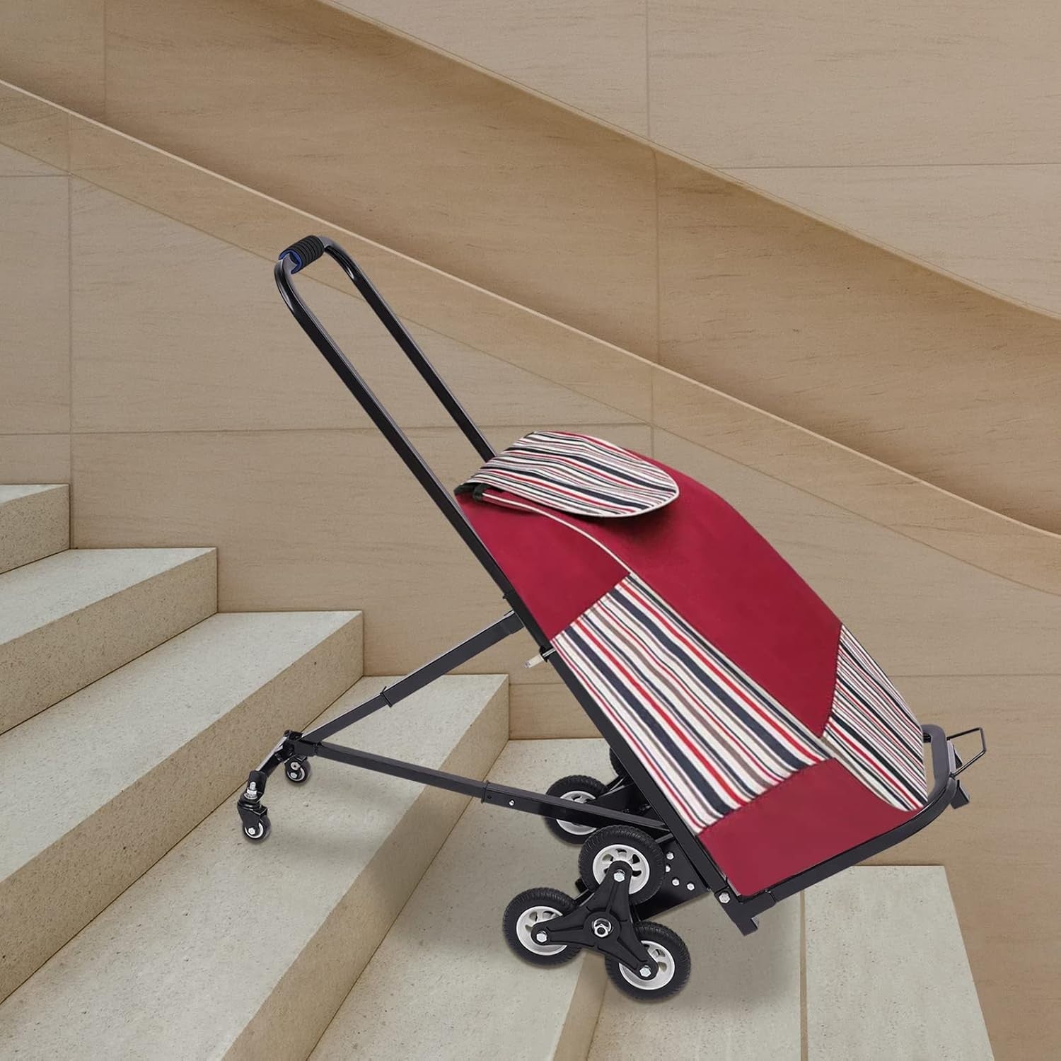 330lb Stair Climbing Hand Truck Folding 8 Wheel Heavy Duty Moving Cart