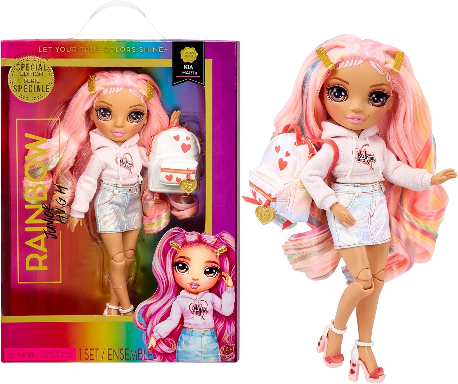 Fashion Studio Playset 9in Posable Doll Sparkly Wigs 300 Looks