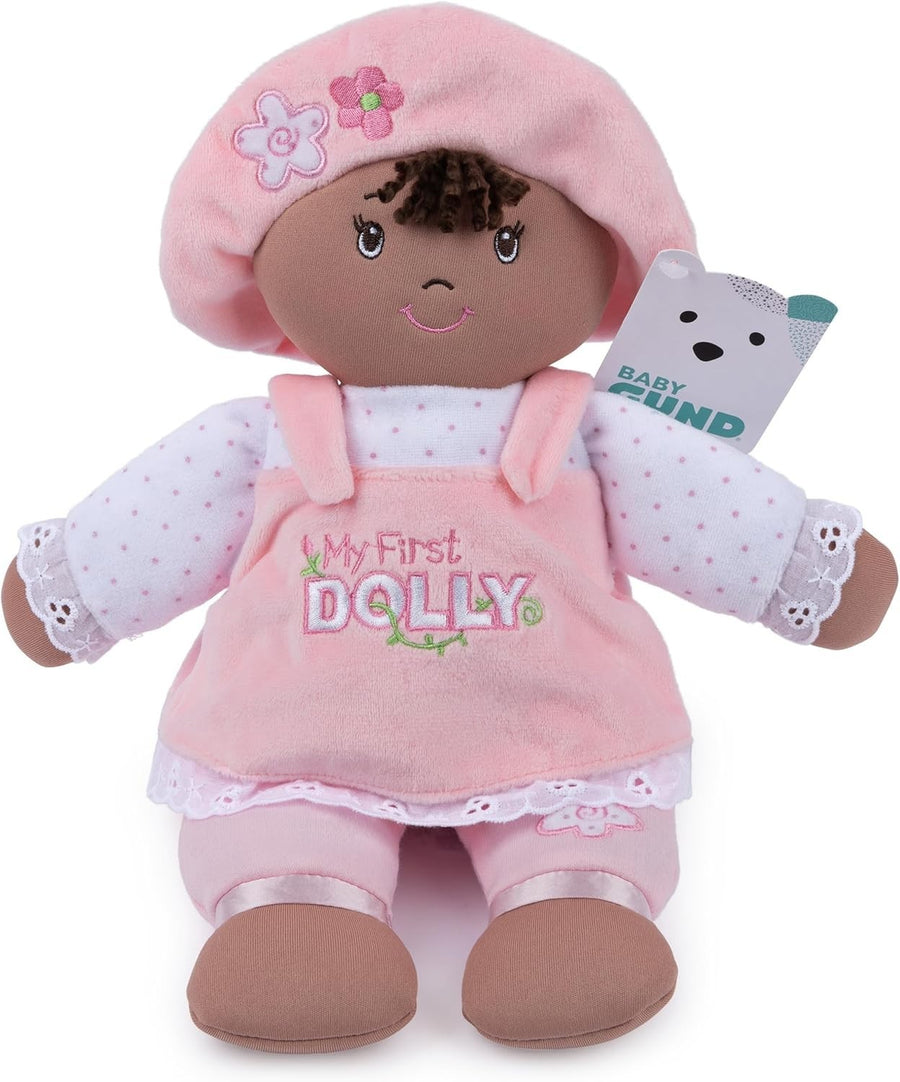 13in Soft Plush Baby Doll Pink White Cuddly First Dolly Newborn Gift