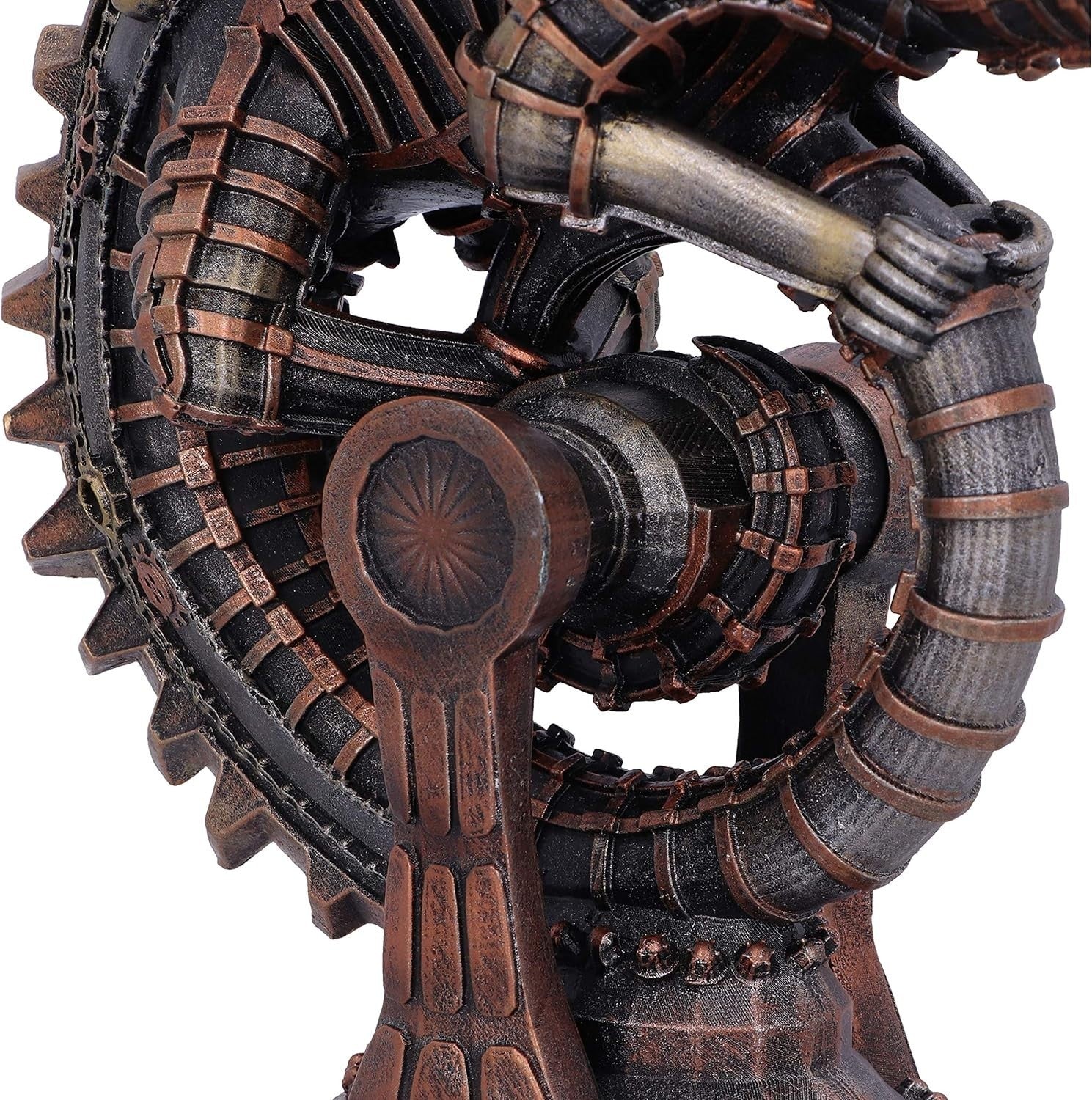Steampunk Chameleon Lizard Figurine 22.3cm Bronze Resin Ornament Hand Painted
