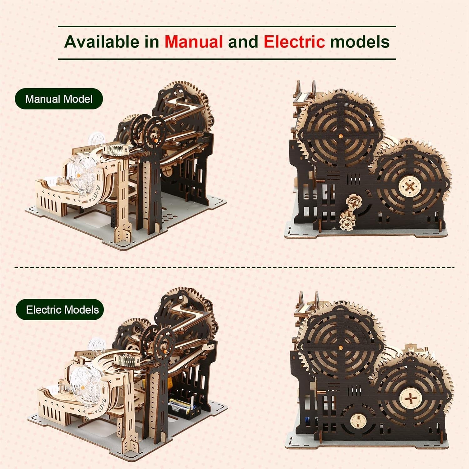 3D Wooden Marble Maze Puzzle Toy – Mechanical DIY Model with 196 PCS