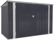 Metal Bike Storage Shed 7x3.5ft Waterproof Outdoor Lockable Tool Shed Black