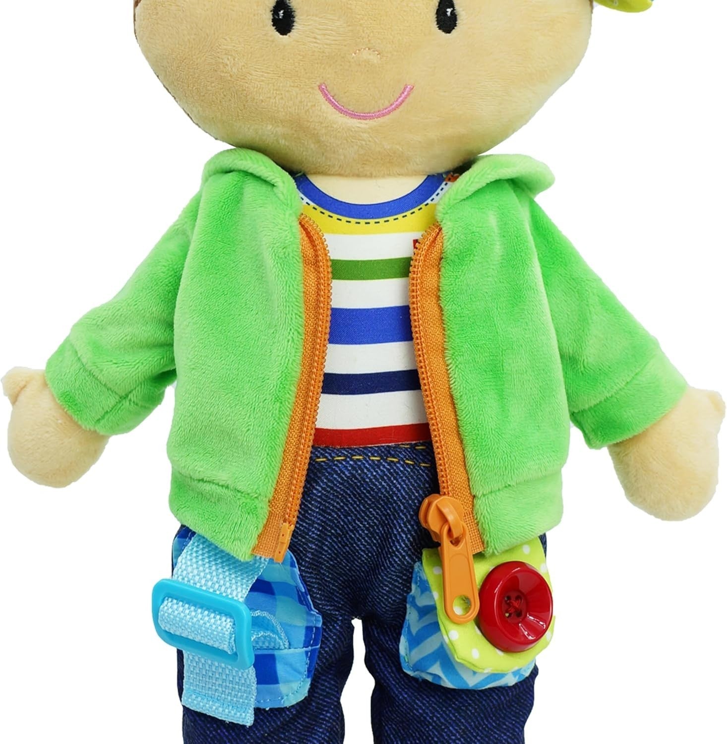 Montessori Dressing Skills Plush Doll 40cm Soft Learning Toy Toddler