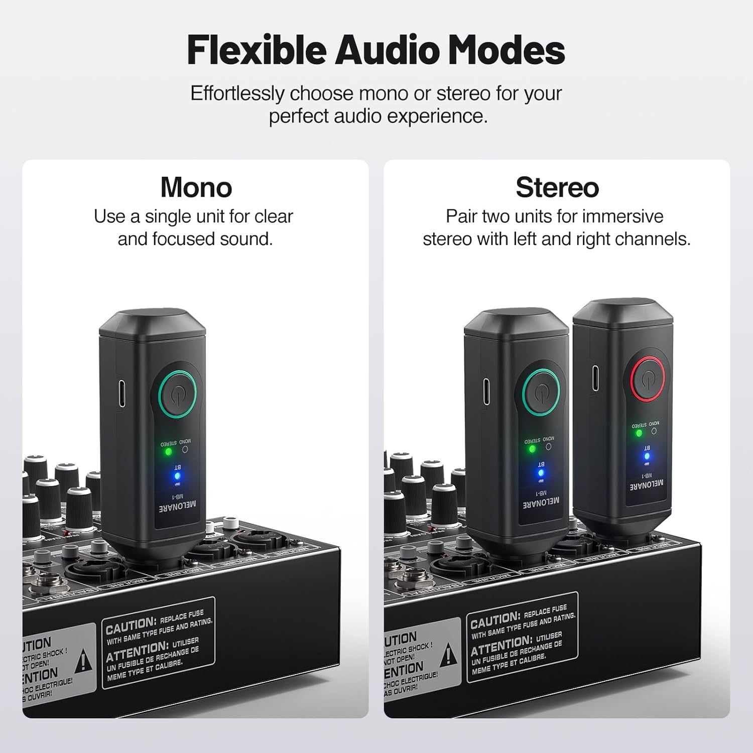 Wireless XLR Bluetooth 5.3 Receiver Black 150ft 15H Battery