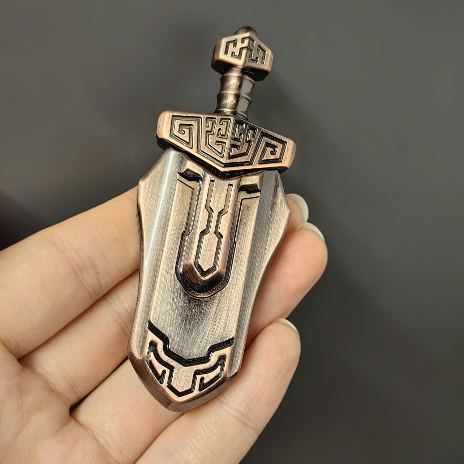 Bronze Magnetic Sword Fidget Slider Metal EDC Stress Relief Desk