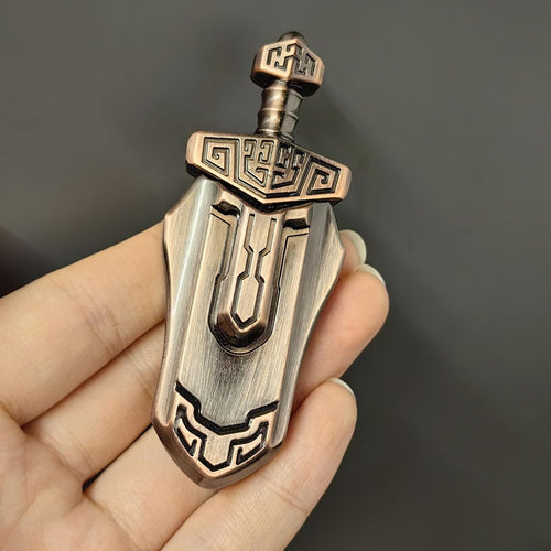 Bronze Magnetic Sword Fidget Slider Metal EDC Stress Relief Desk