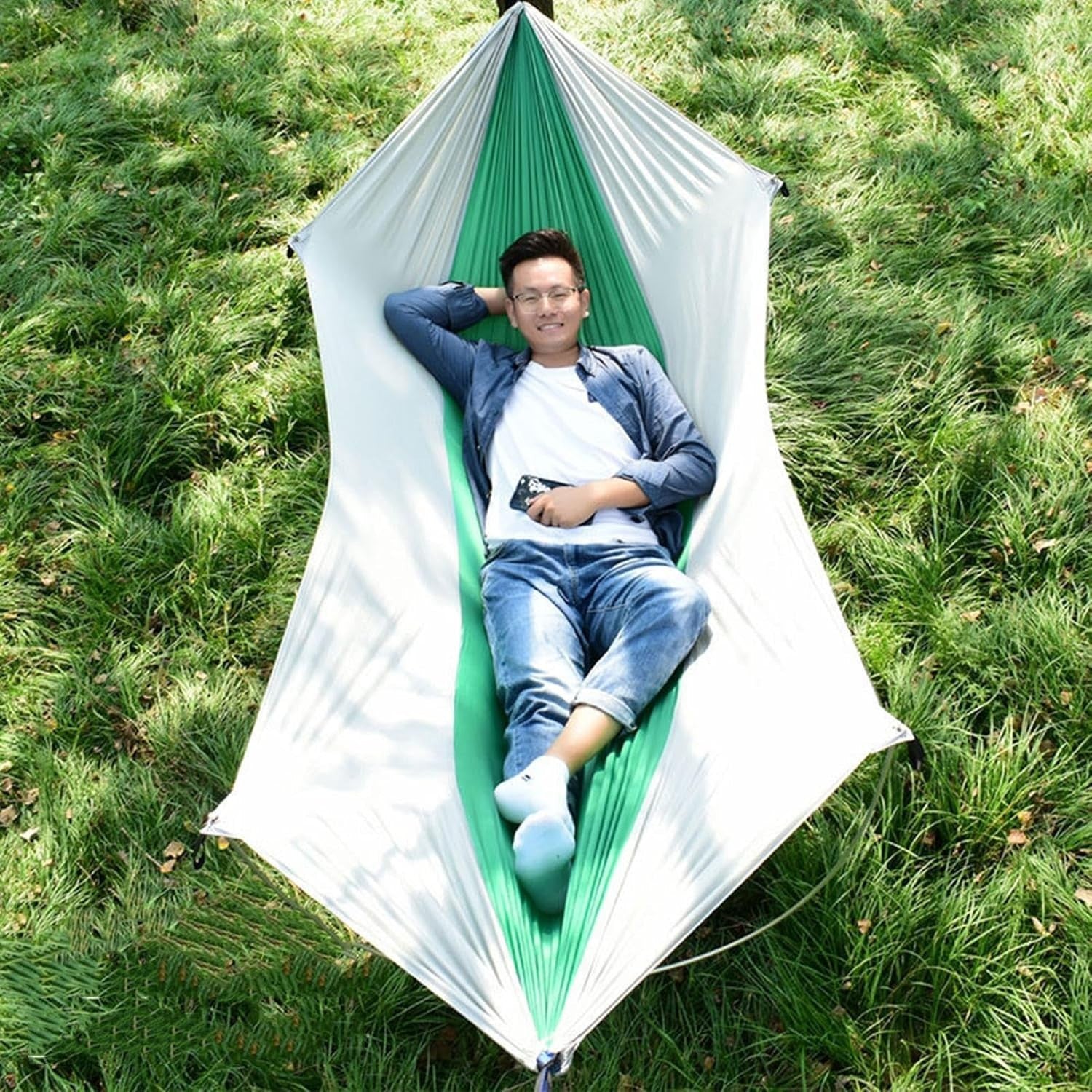 Outdoor Camping Hammock with Support Poles – Waterproof, Portable Travel
