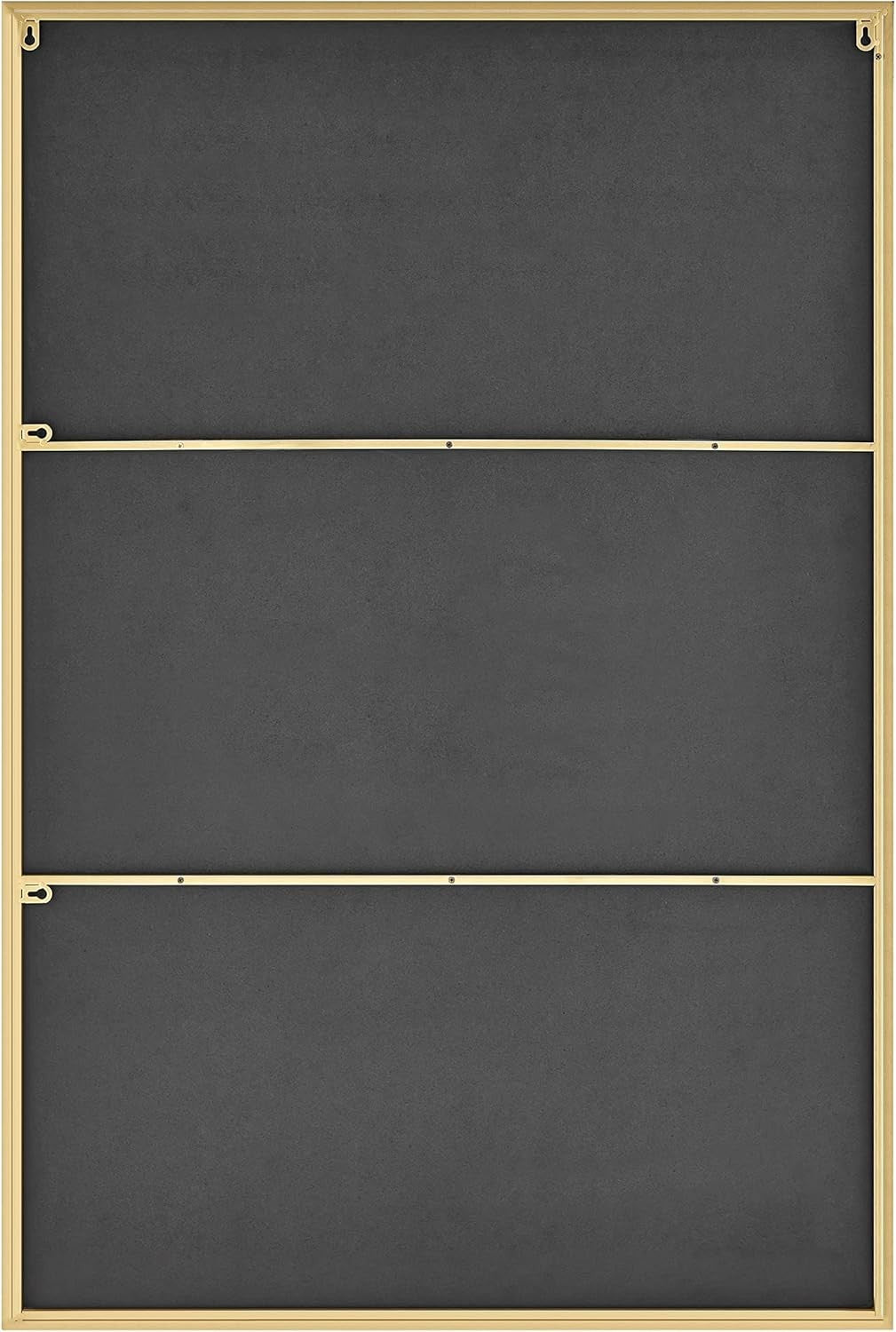 Large Gold Wall Mirror 120x80cm Modern Rectangular Glam for Hall or Lounge