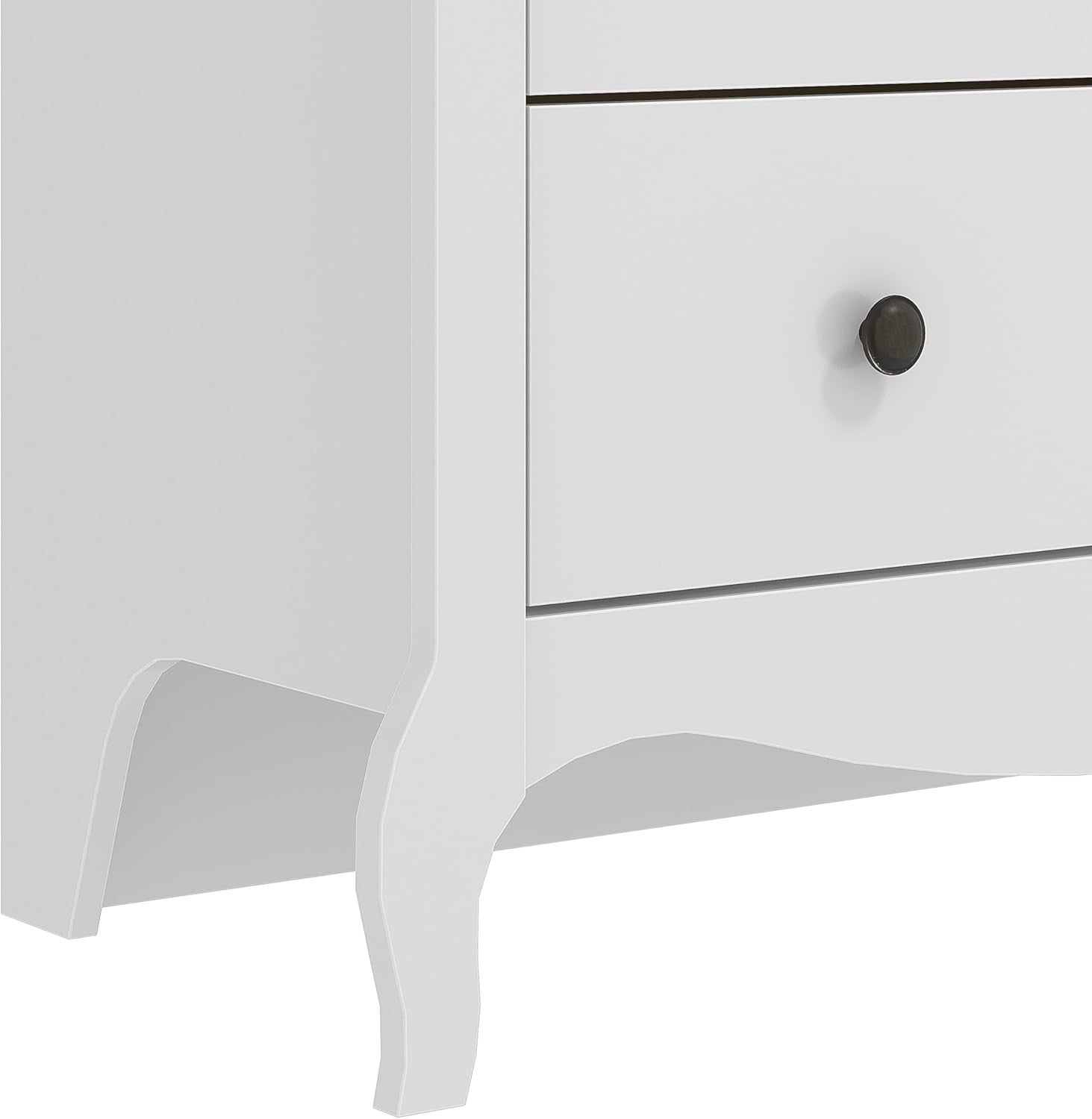 White 5 Drawer Chest Storage Cabinet Hallway Bedroom Modern Slim Unit