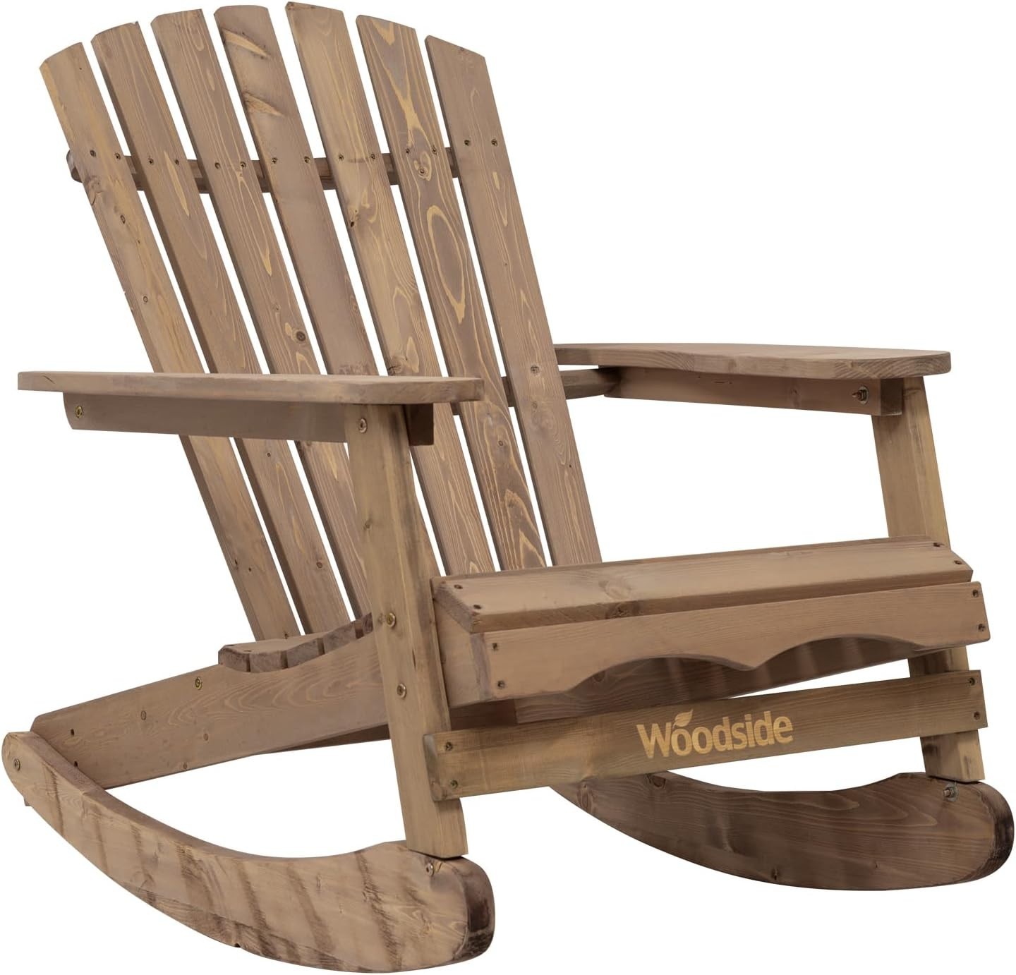 Outdoor Wooden Rocking Adirondack Chair Patio Garden Relaxing Comfort