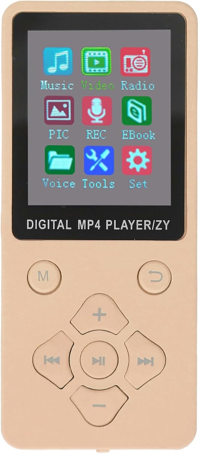 Bluetooth 5.0 16GB MP3 & MP4 Player w/ 1.8″ Color Screen, FM & Recorder