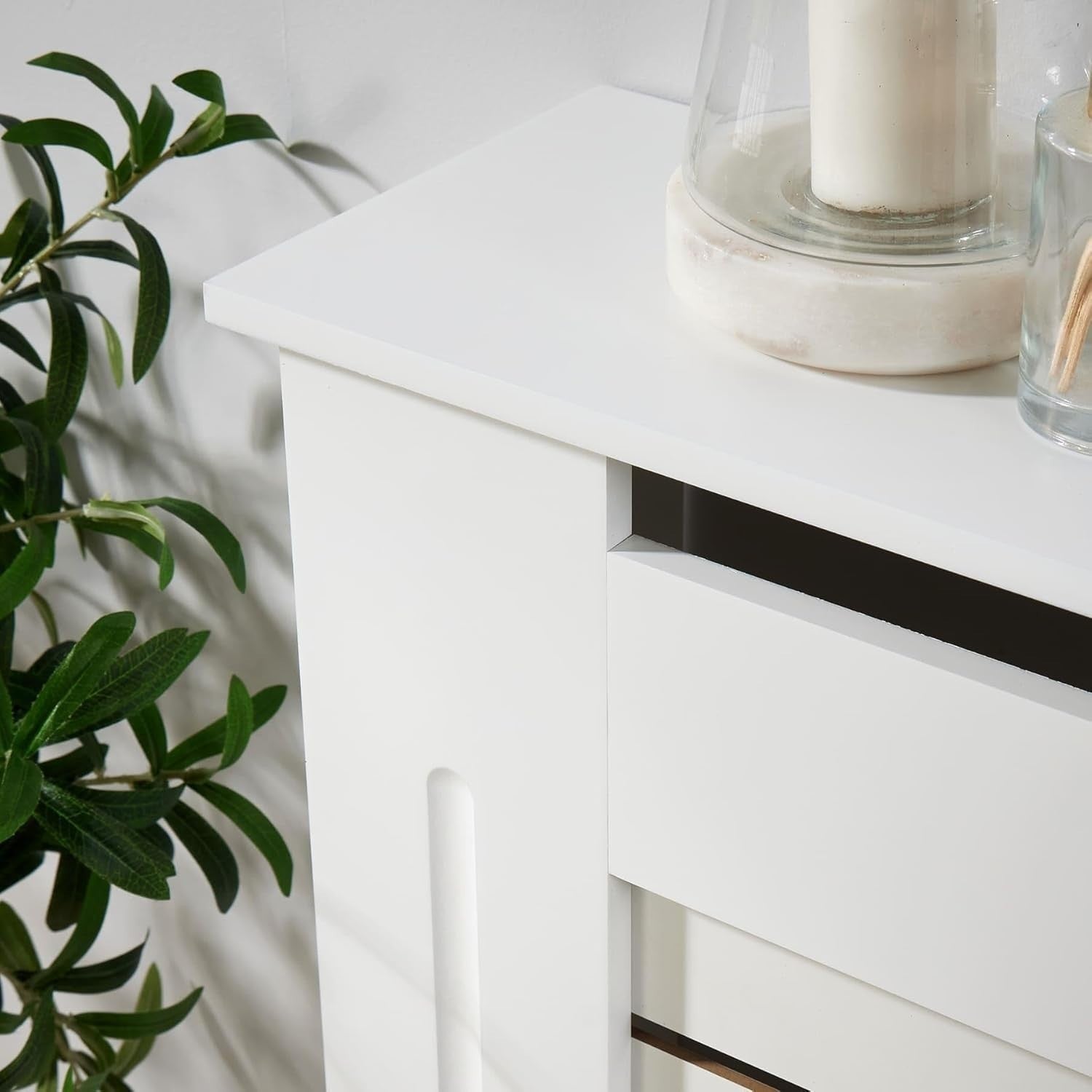 White Radiator Cover Wooden Slatted Grill Cabinet Shelf 78x19x82cm Modern