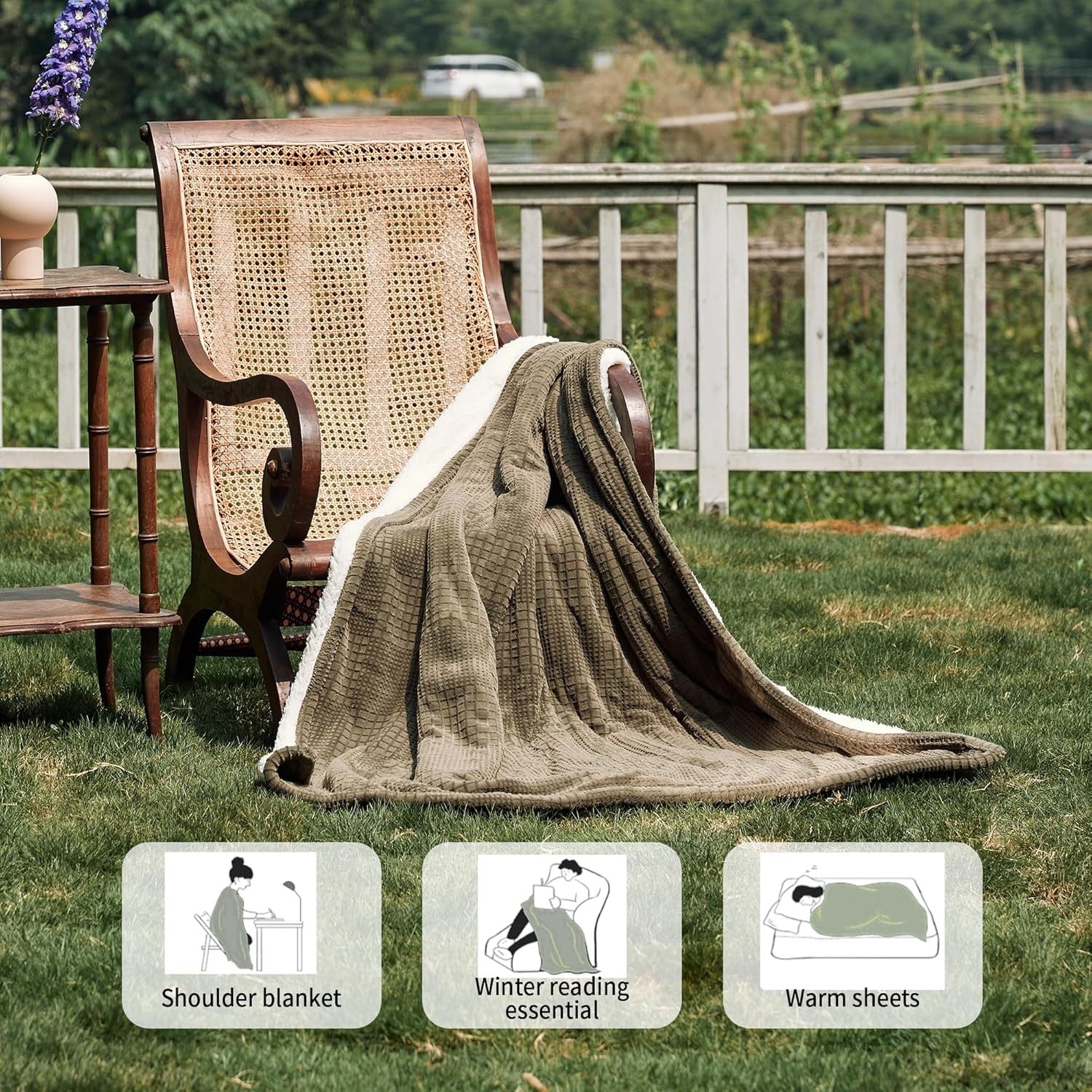 Electric Heated Blanket 130x180cm 9 Heat Timer Auto Off Washable