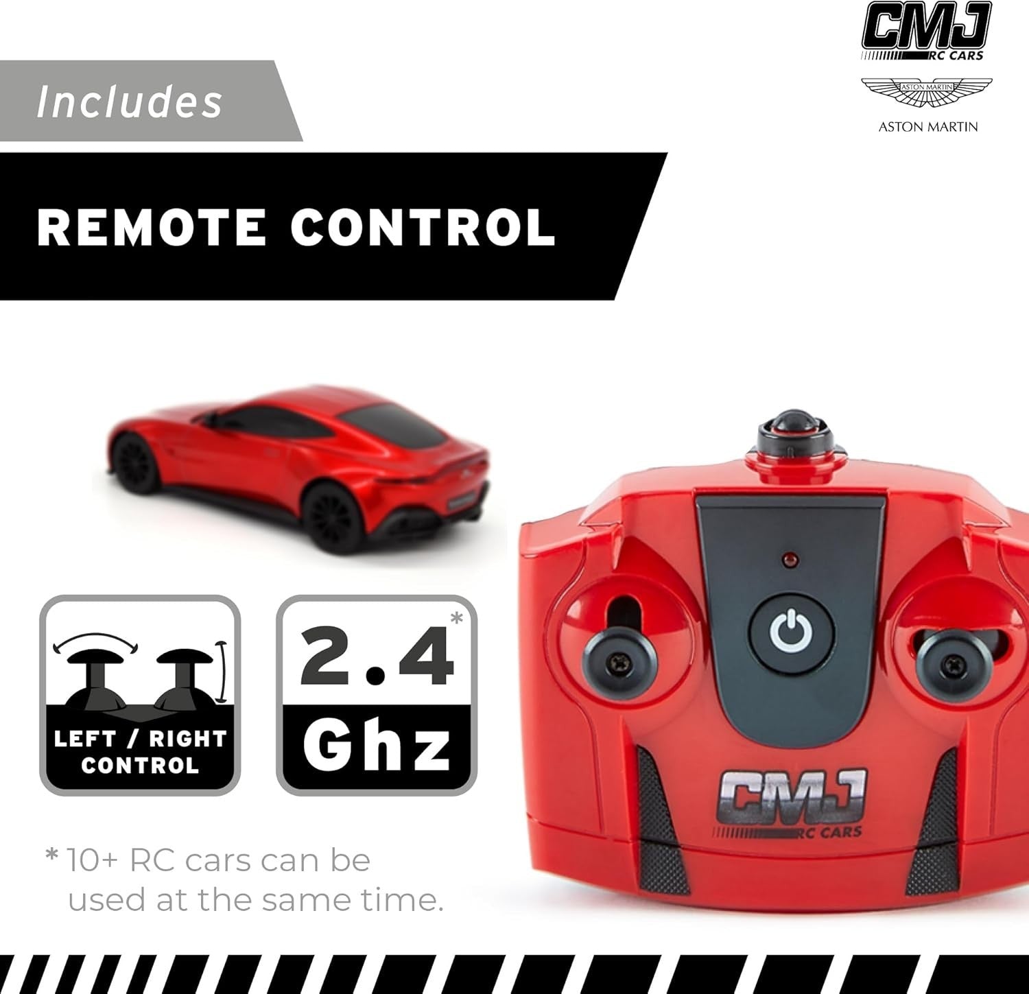 1:24 Scale Red Sports RC Car, Remote Control Toy Vehicle for Kids & Adults