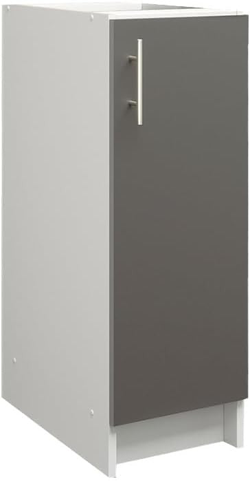 Modern 300mm Kitchen Base Cabinet Dark Grey Matt Storage Cupboard Unit