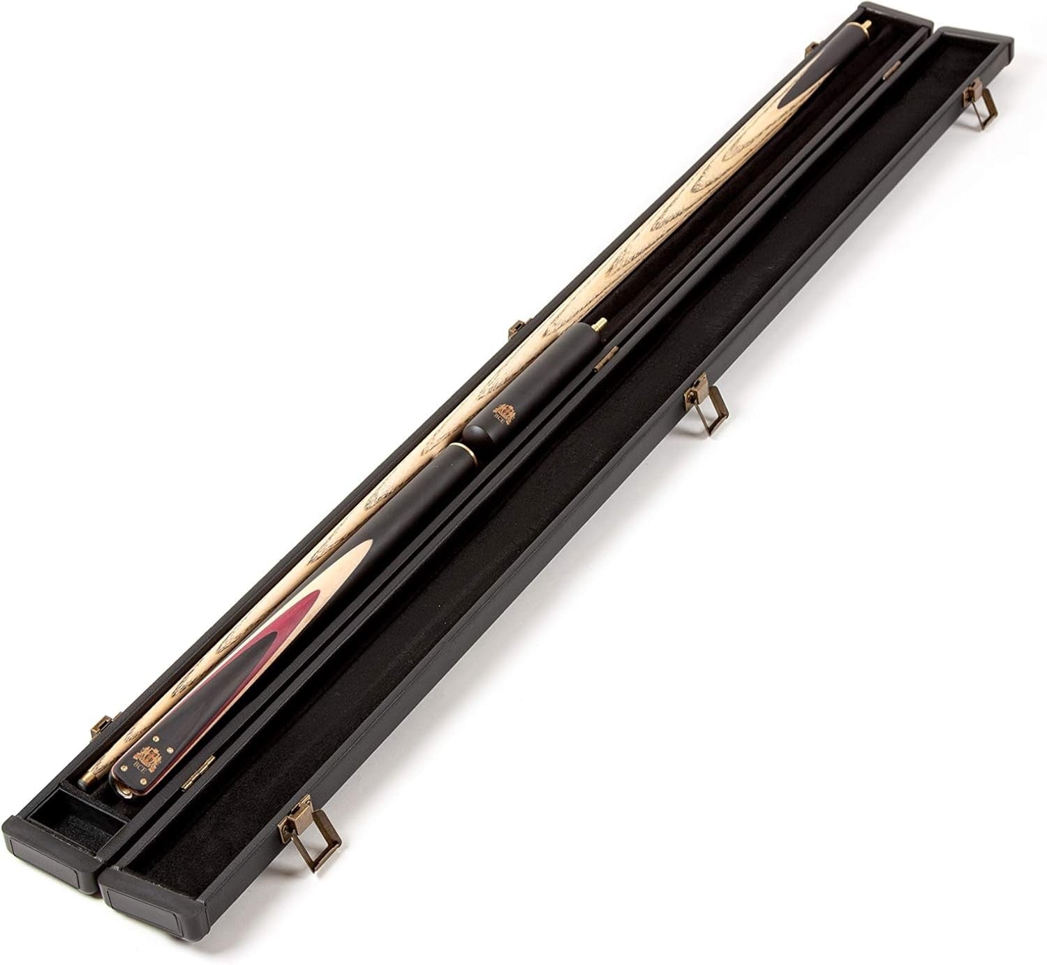 57” Full Size Snooker Pool Cue Ash Shaft 9.5mm Tip 3/4 Joint Case