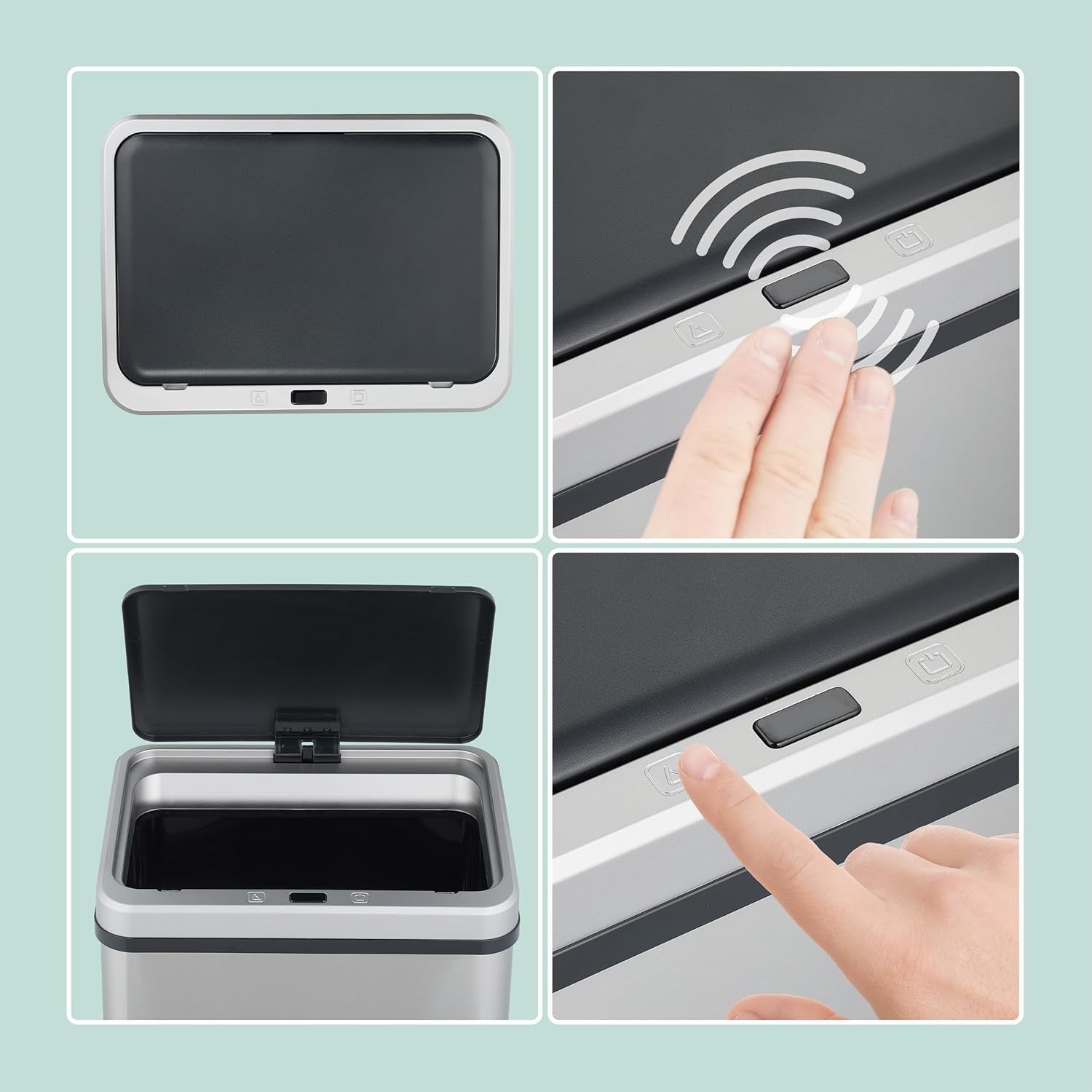 50L Automatic Sensor Bin Stainless Touch less